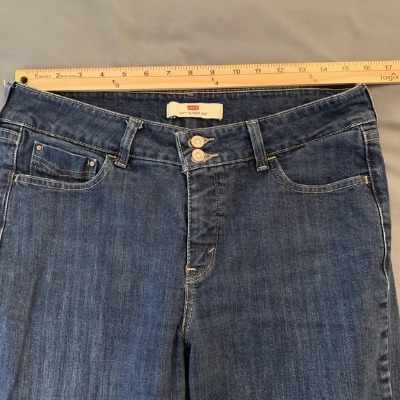 Levi's Jeans Womens 12M W31 L32 Blue 526 Slender Boot Stretch Bootcut Denim - Picture 6 of 13